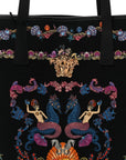 Canvas Underwater Medusa Tote Black Multicolor