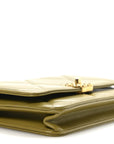 Lambskin Quilted CHNL 19 Wallet On Chain WOC Green