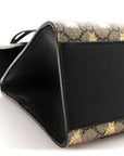 GG Supreme Monogram Bees Medium Padlock Shoulder Bag Beige Oro Black