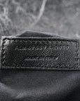 Crinkled Calfskin Matelasse Monogram Medium Niki Chain Satchel Black