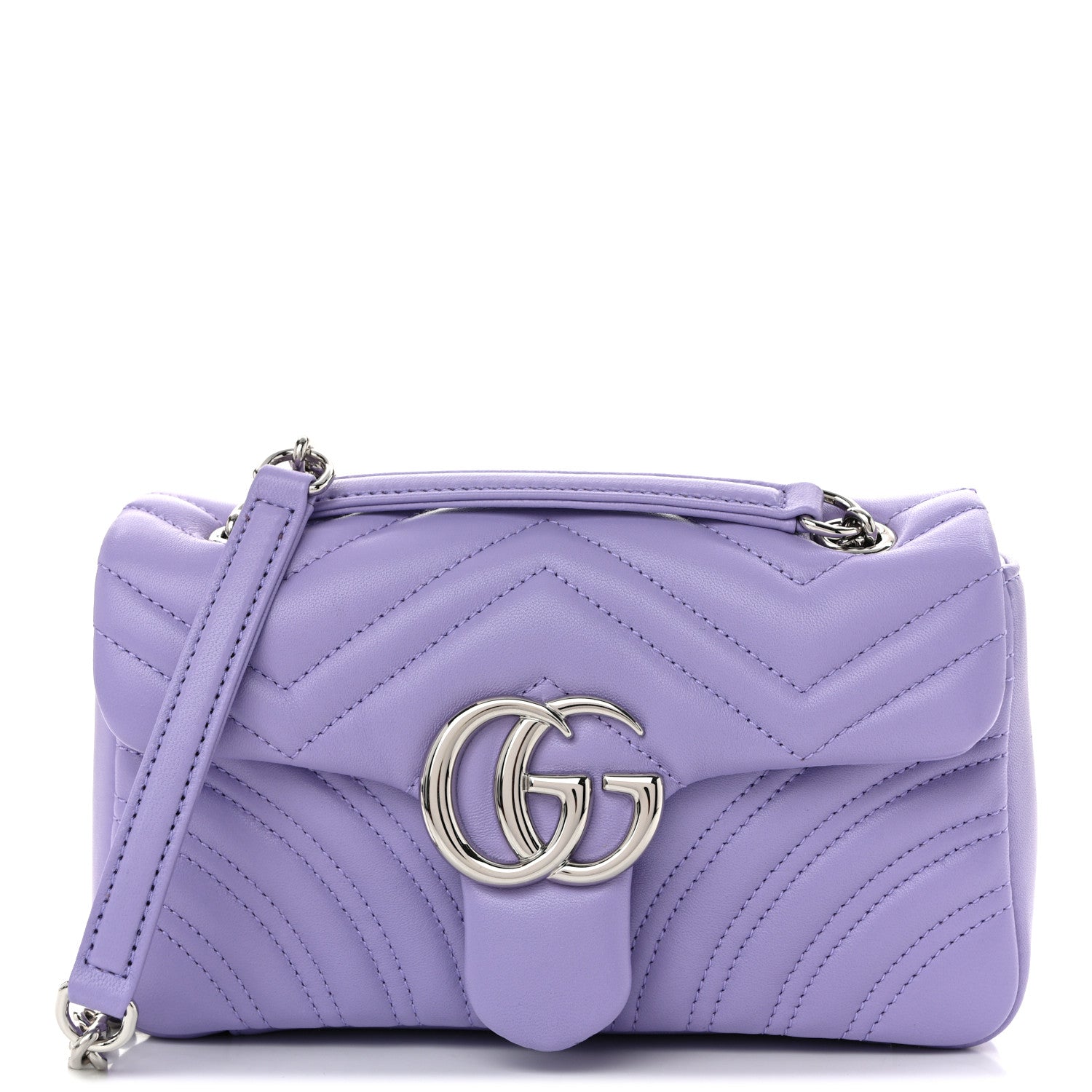 Lambskin Matelasse Small GG Marmont Shoulder Bag Lapis