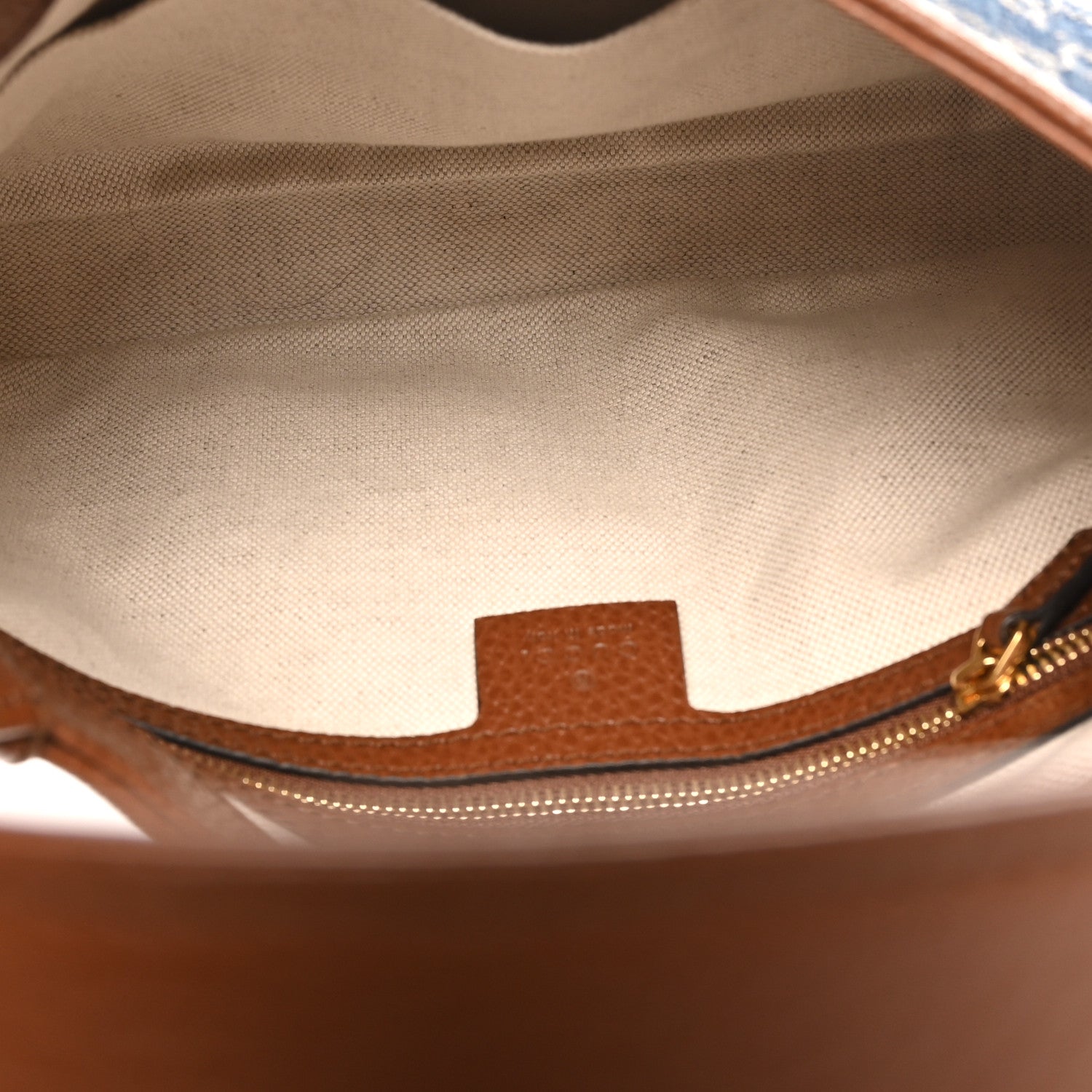 New Denim GG Monogram Calfskin Small Jackie 1961 Hobo Blue Tea Cuir