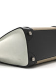 Bullhide Drummed Calfskin Micro Tri-Color Luggage Antarctic