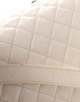 Caviar Quilted New Medium Boy Flap White