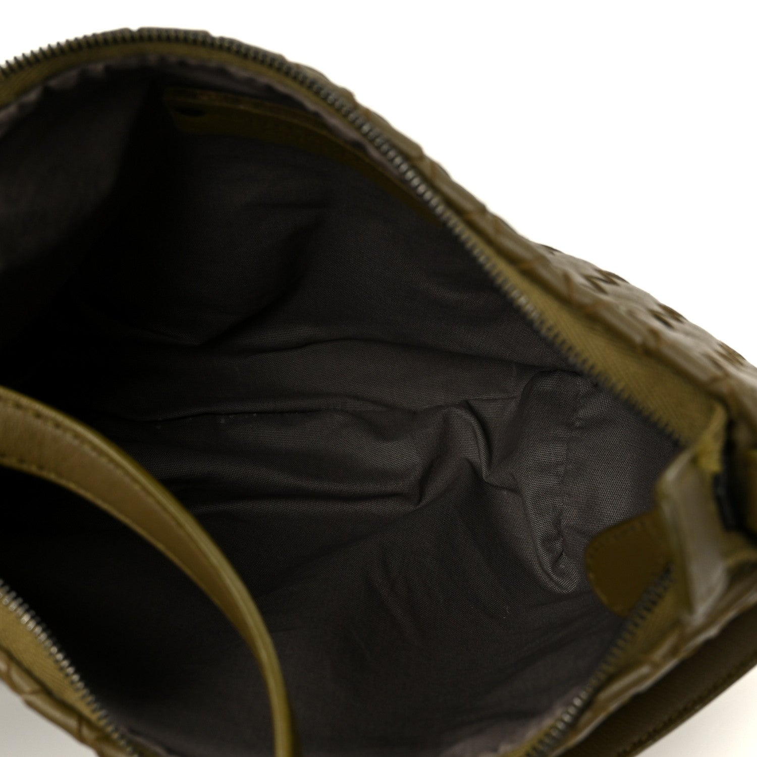 Nappa Intrecciato Crossbody Olive