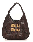 Raffia Crochet Woven Hobo Cacao Naturale