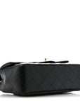 Lambskin Quilted Mini Rectangular Flap Black