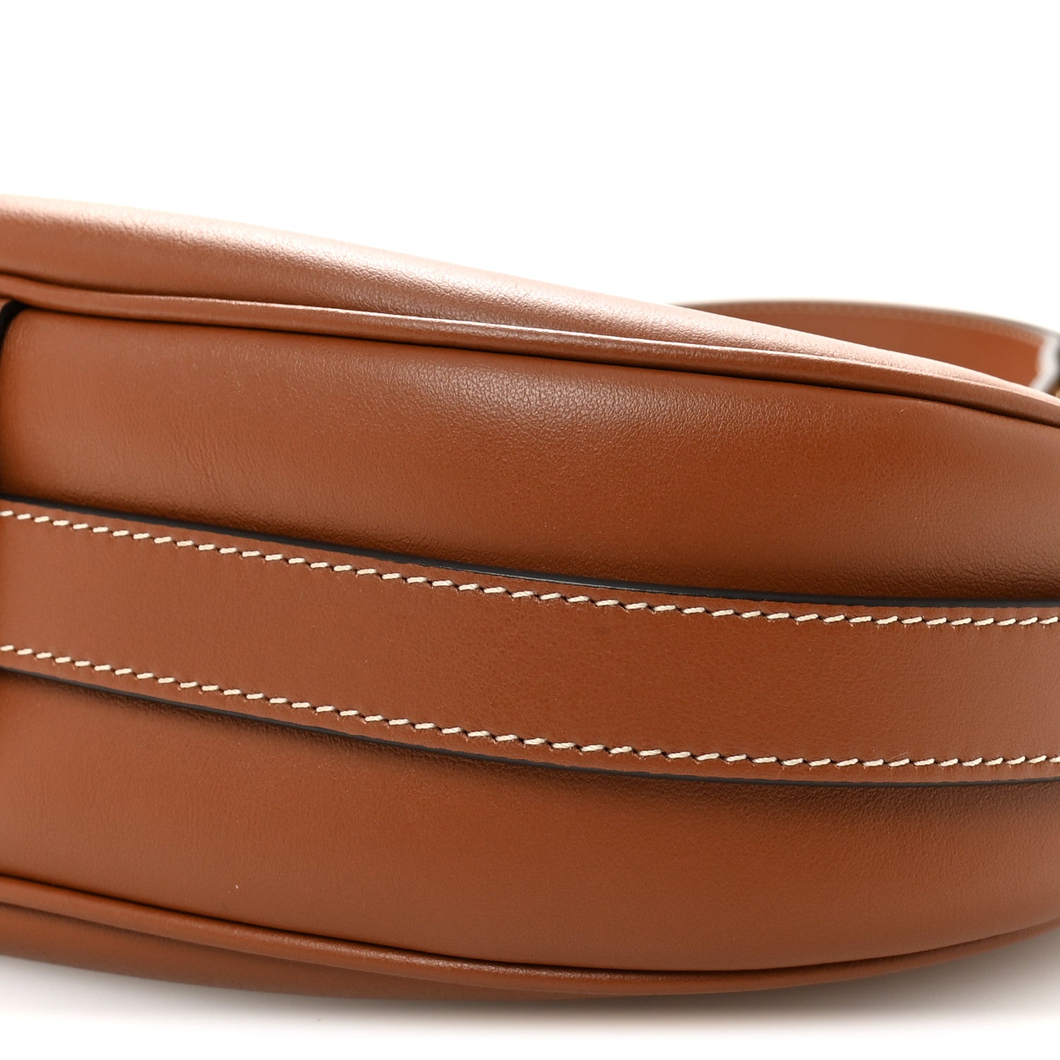 Smooth Calfskin Medium Strap Ava Shoulder Bag Tan