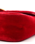 Velvet Matelasse Mini GG Marmont Shoulder Bag Hibiscus Red