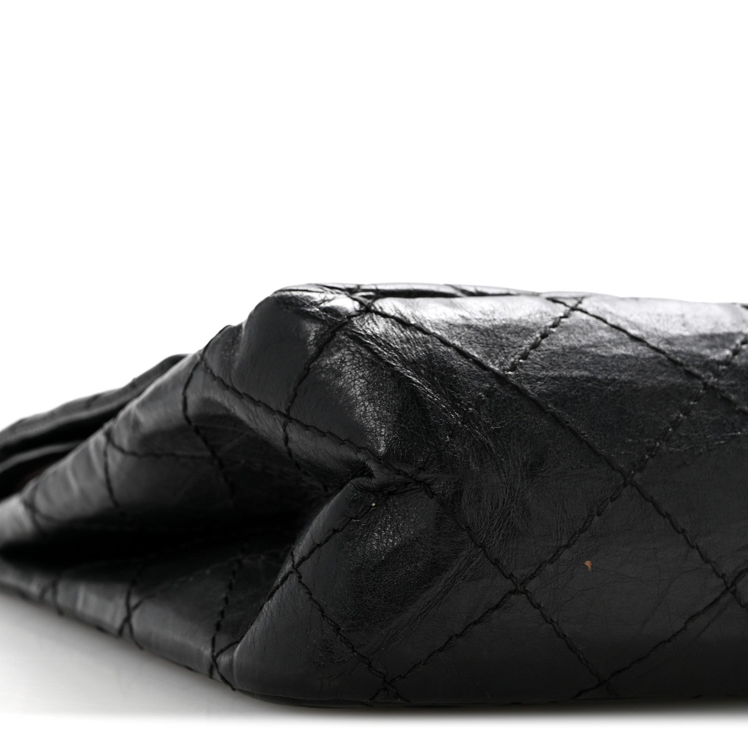 Aged Calfskin Quilted 2.55 Reissue 226 Flap Black
