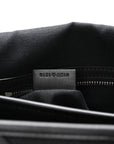 Canvas Embroidered Medium Jett Messenger Black White
