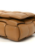 Nappa Maxi Intreccio Padded Cassette Crossbody Bag Caramel