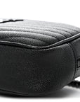 Grain De Poudre Matelasse Monochrome Monogram Mini Lou Camera Bag Black