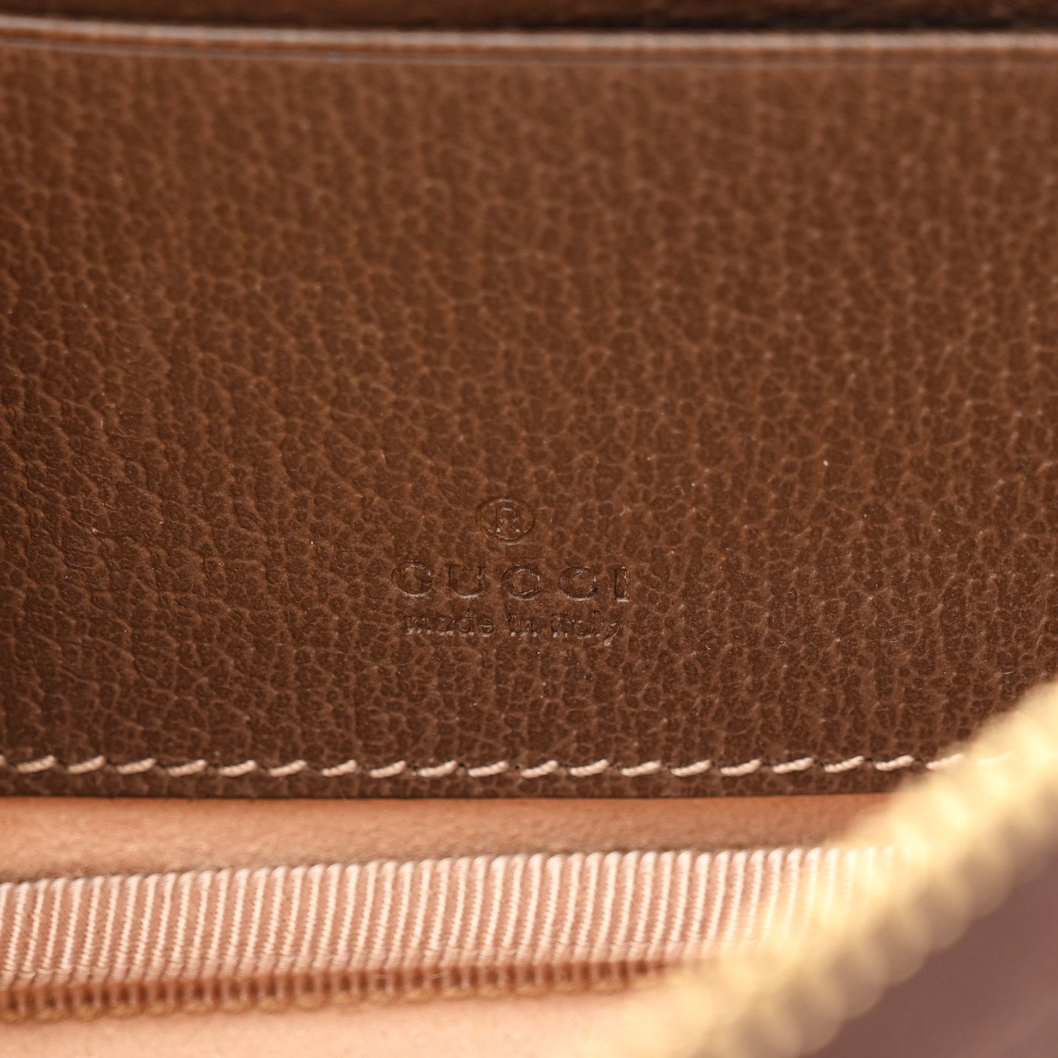 GG Supreme Monogram Ophidia Phone Case Wristlet Brown