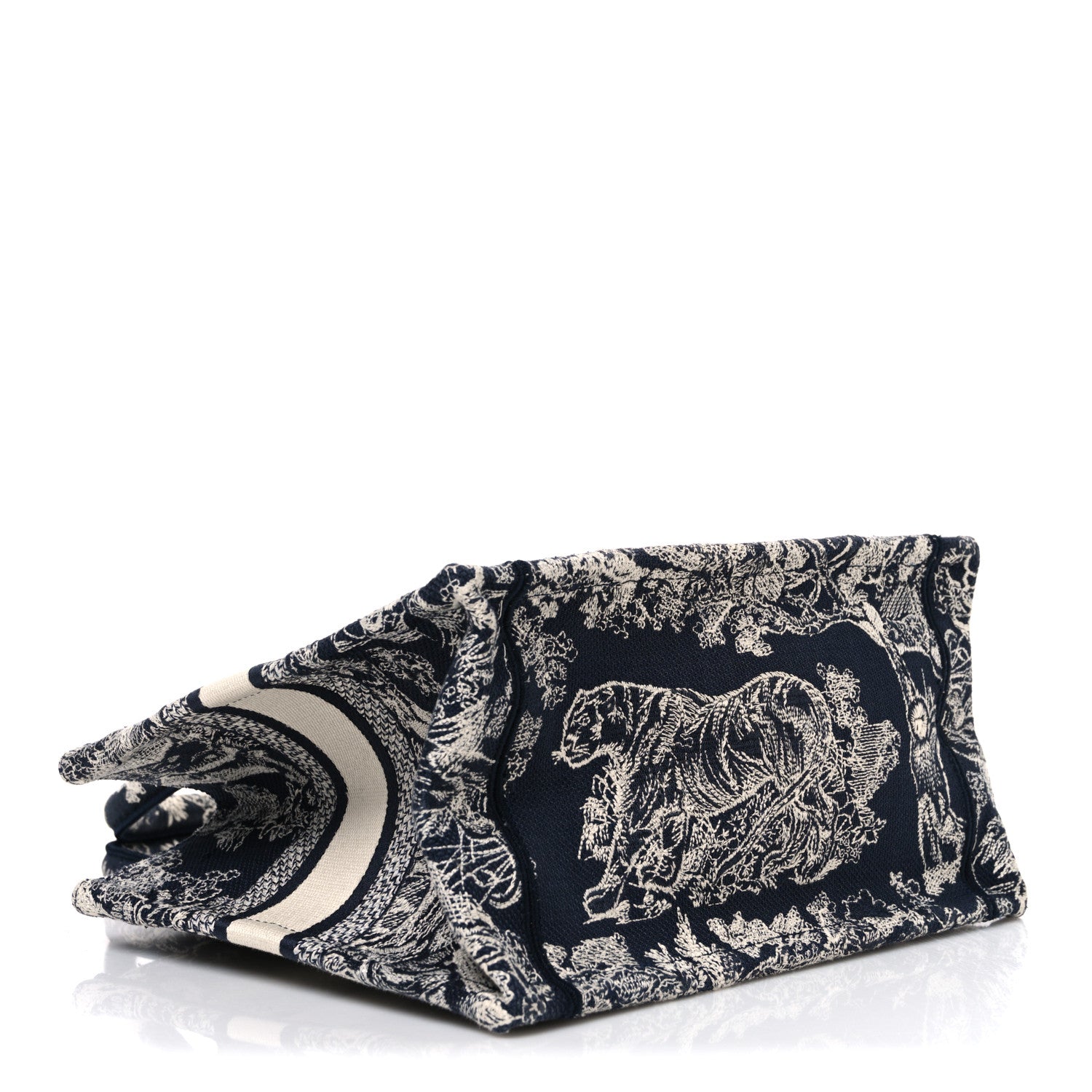 Canvas Embroidered Small D1ORiviera Toile De Jouy Book Tote Blue