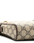 GG Supreme Monogram Web Small Ophidia Messenger Bag Brown