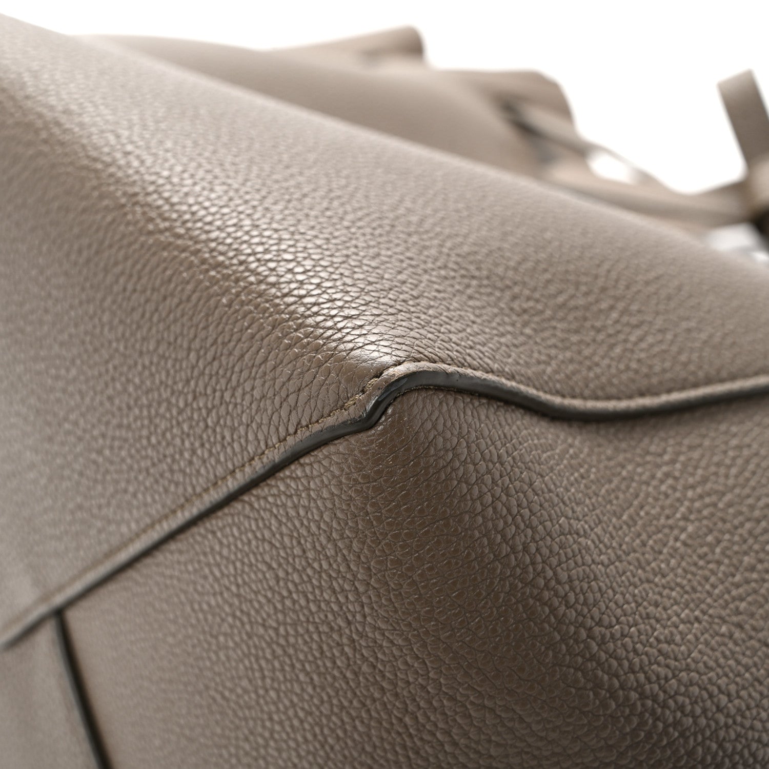Soft Grained Calfskin Small Belt Cabas Phantom Taupe