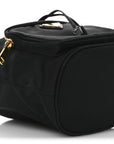 Saffiano Tessuto Nylon Mini Bucket Crossbody Bag Black