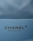 Washed Denim Quilted Small CHNL 25 Handbag Blue