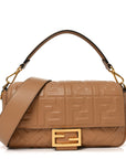 Nappa FF 1974 Embossed Baguette Miele Scuro