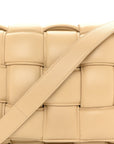 Nappa Maxi Intreccio Padded Cassette Crossbody Bag Porridge