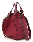 Grained Calfskin Small Hammock Shoulder Bag Raspberry