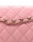 Caviar Quilted Jumbo Double Flap Pink