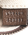 GG Supreme Monogram Textured Calfskin Web Small Attache Shoulder Bag Beige Ebony New Acero