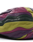 Nappa Trembled Blossoms Stripes Shoulder Bag Viola Alloro