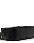 Calfskin Matelasse Small GG Marmont Chain Shoulder Bag Black
