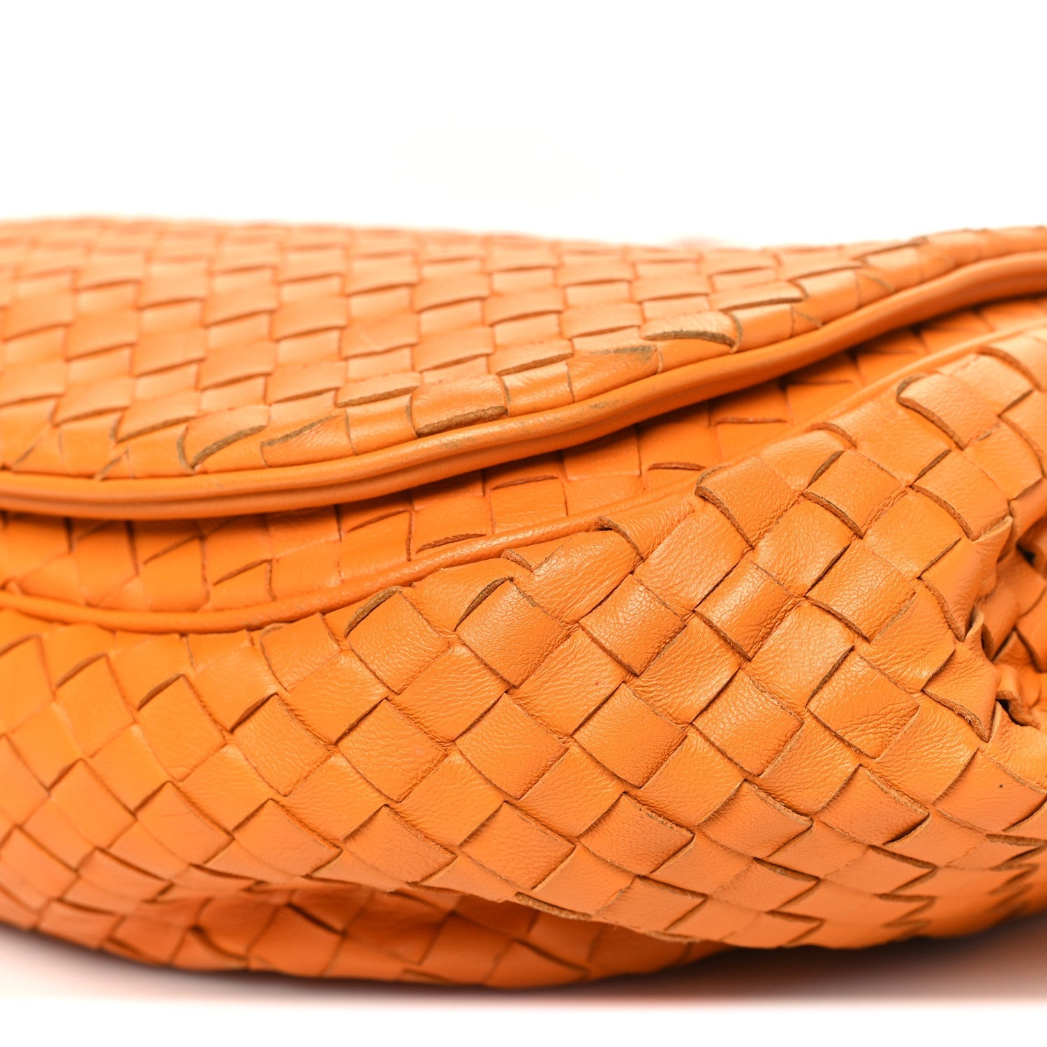 Nappa Intrecciato Drawstring Messenger Flap Orange