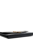 Calfskin Crocodile Embossed Monogram Uptown Wallet Black
