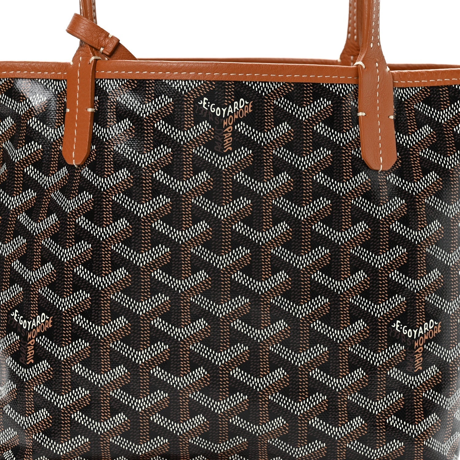Goyardine Reversible Mini Anjou Black Gold