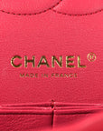 Caviar Quilted Medium Double Flap Dark Pink