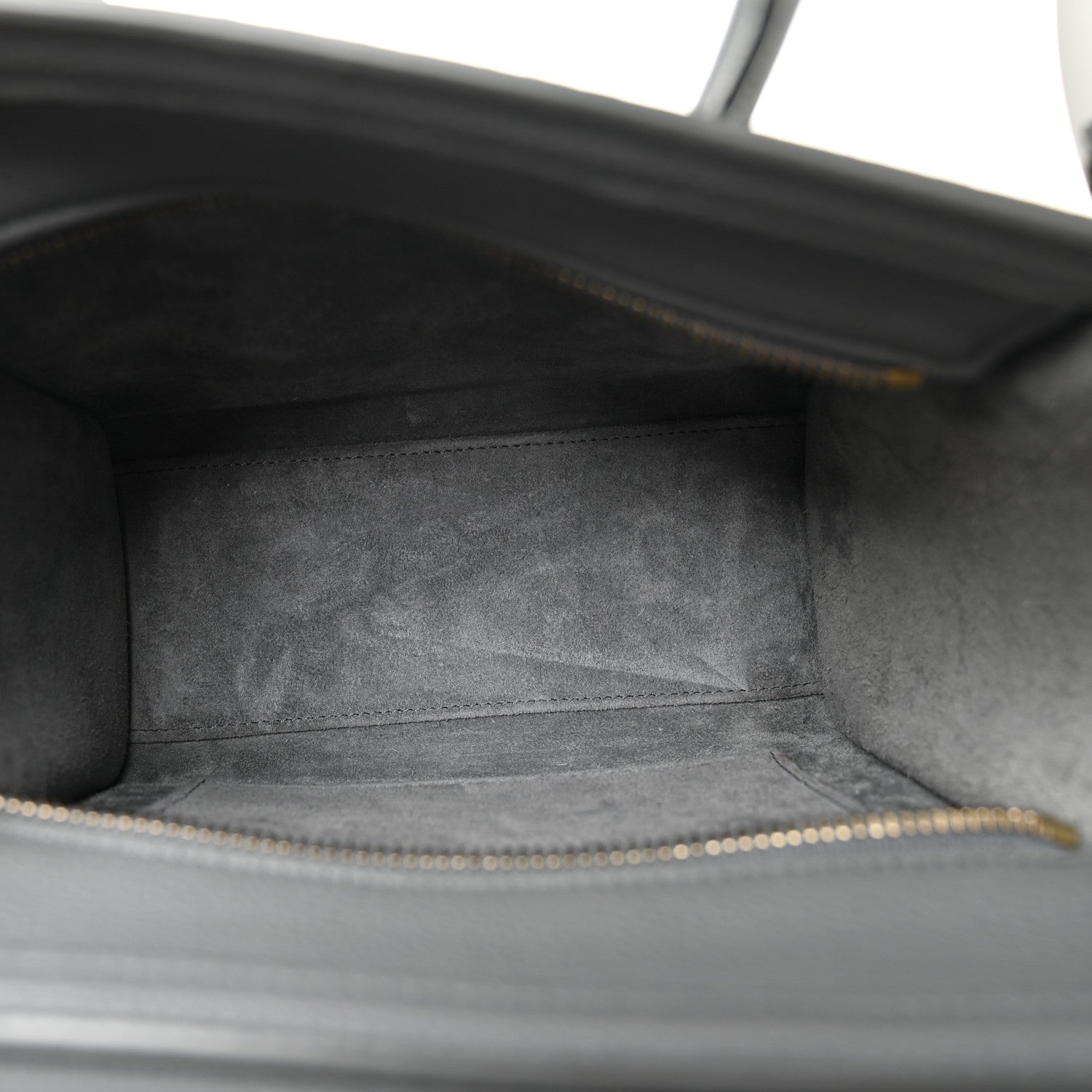 Baby Drummed Calfskin Nano Luggage Kohl