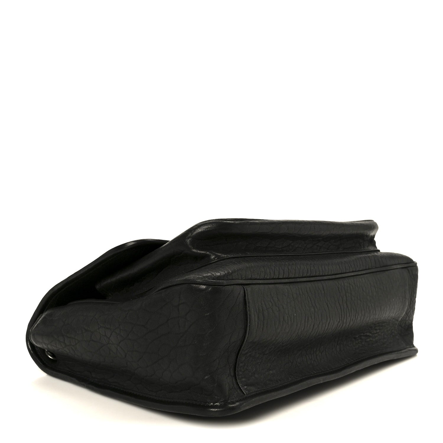 Grained Lambskin Monogram Large Niki Chain Satchel Black