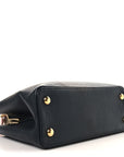 Taurillon Flower Chain Capucines MM Black Cream Pink