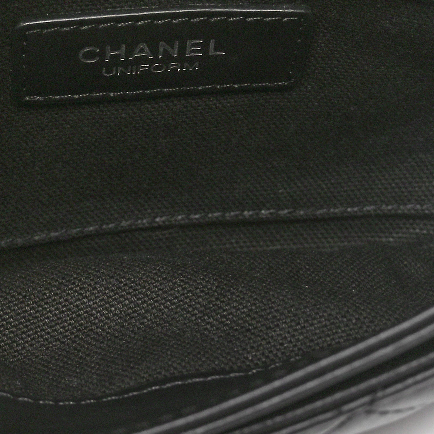 Calfskin Quilted CC Uniform Flap Belt Bag Black