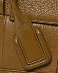 Grained Calfskin Maxi Intrecciato Small Arco Moutarde