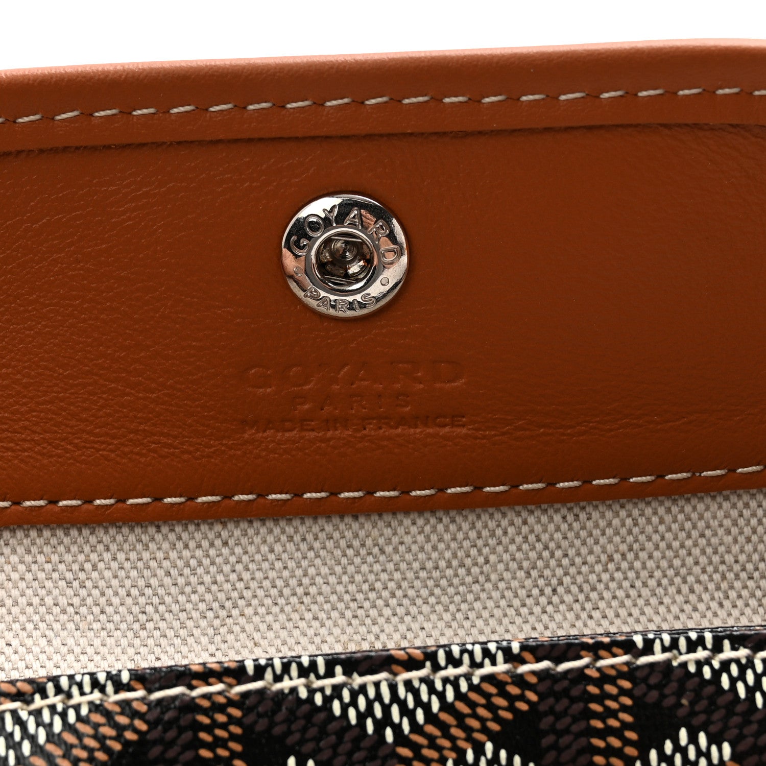 Goyardine Reversible Mini Anjou Black Gold