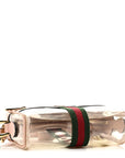 Vinyl Web Mini Ophidia Transparent Shoulder Bag Perfect Pink