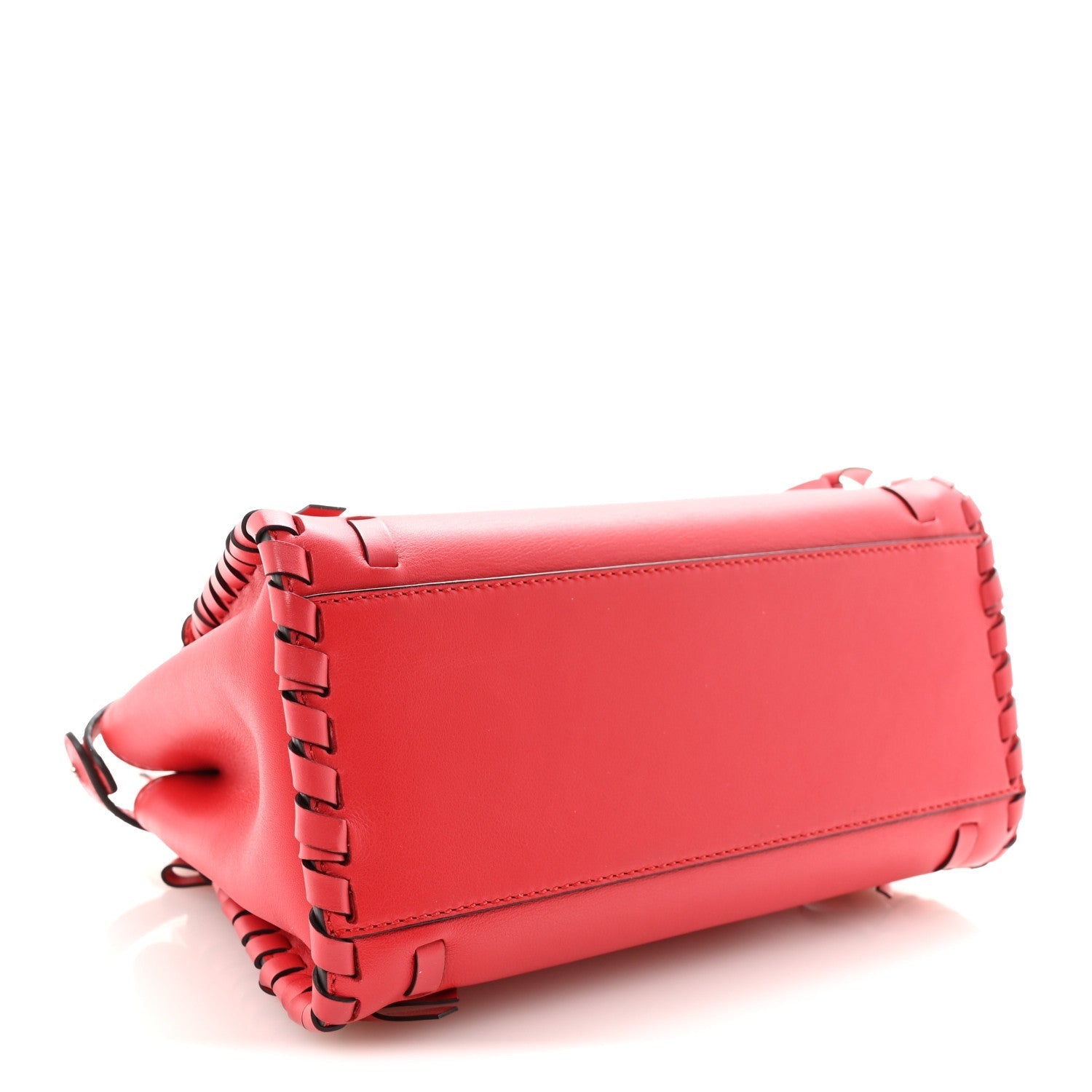 Vitello Seta Century Nappa Whipstitch Mini Peekaboo Iconic Satchel Fiamma