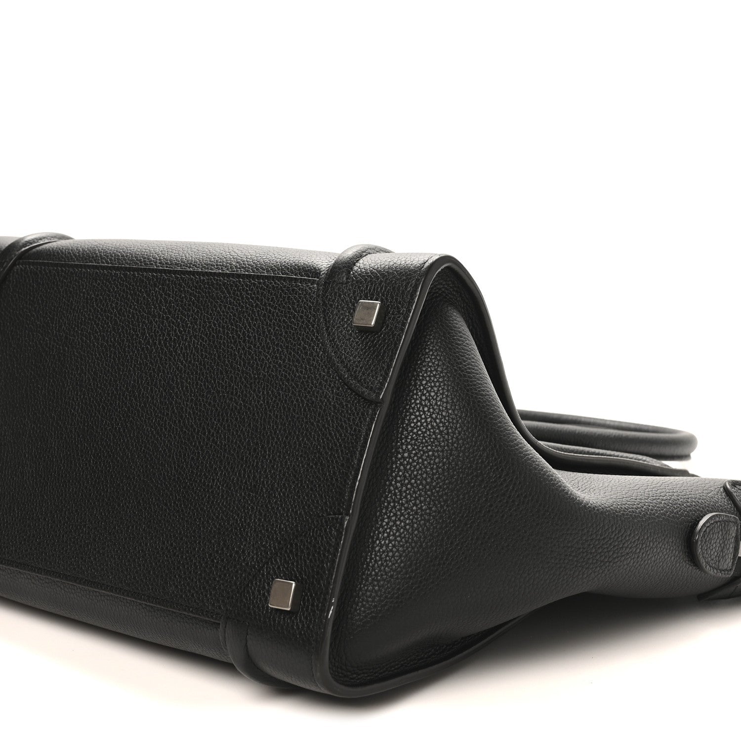 Drummed Calfskin Mini Luggage Black