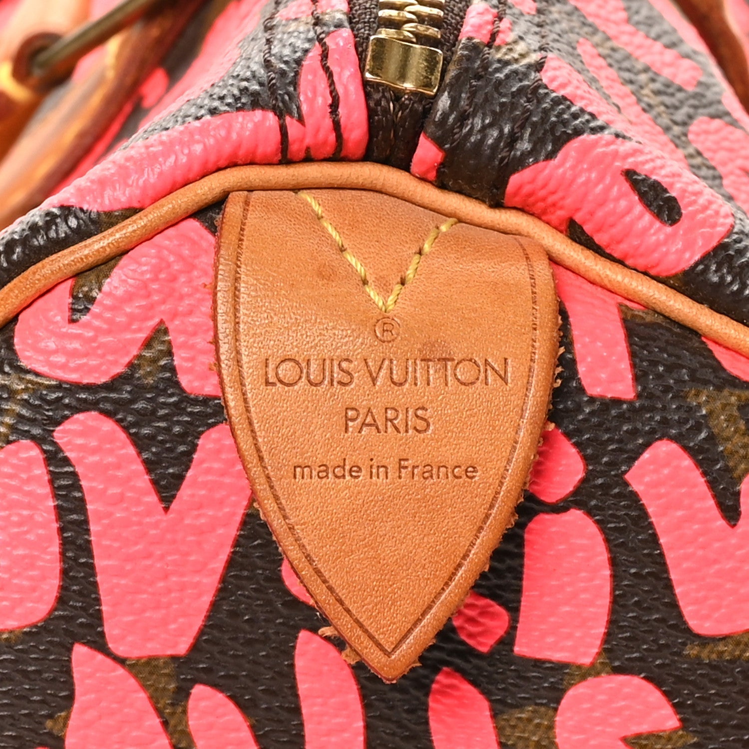 Monogram Graffiti Speedy 30 Fuchsia