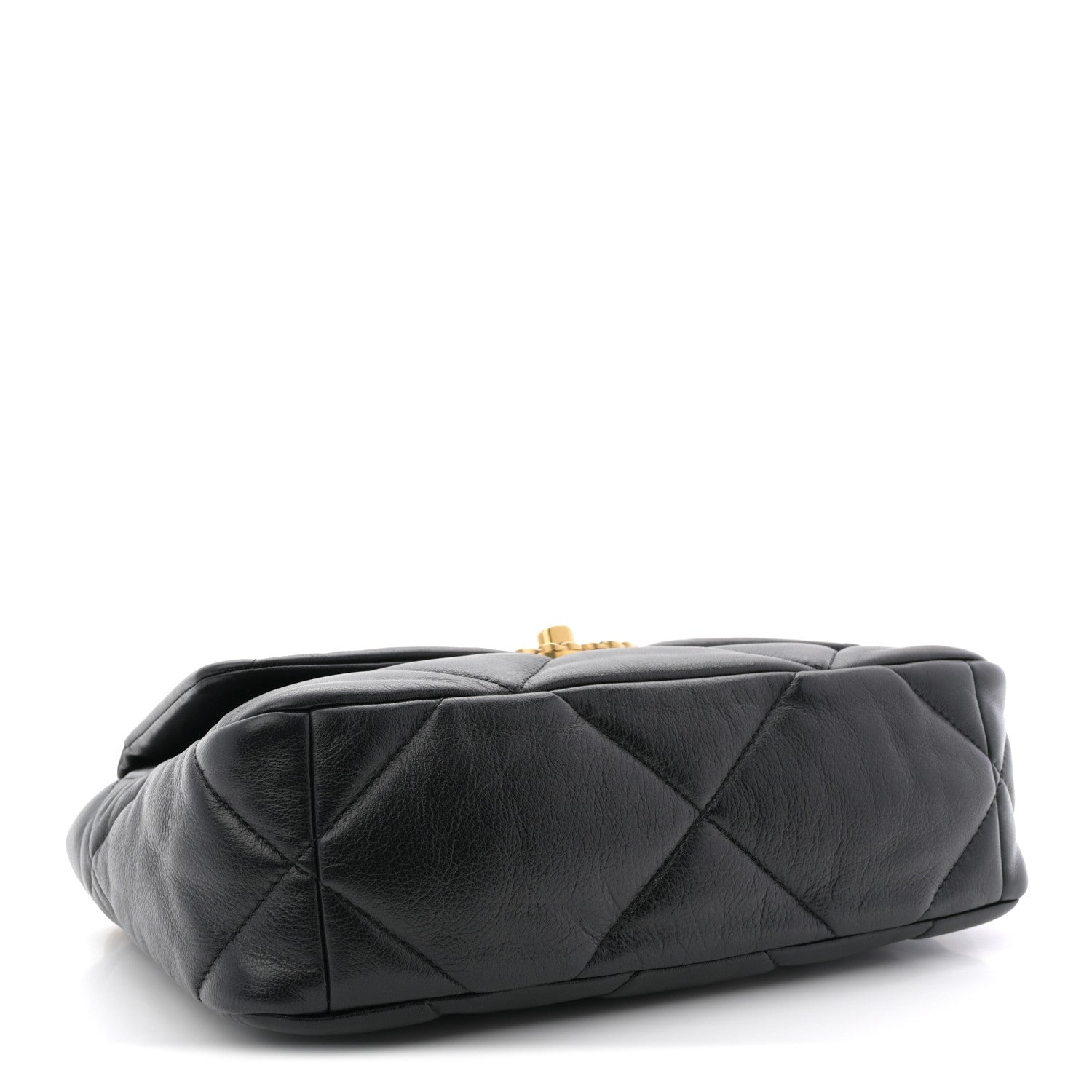 Lambskin Quilted Medium CHNL 19 Flap Black