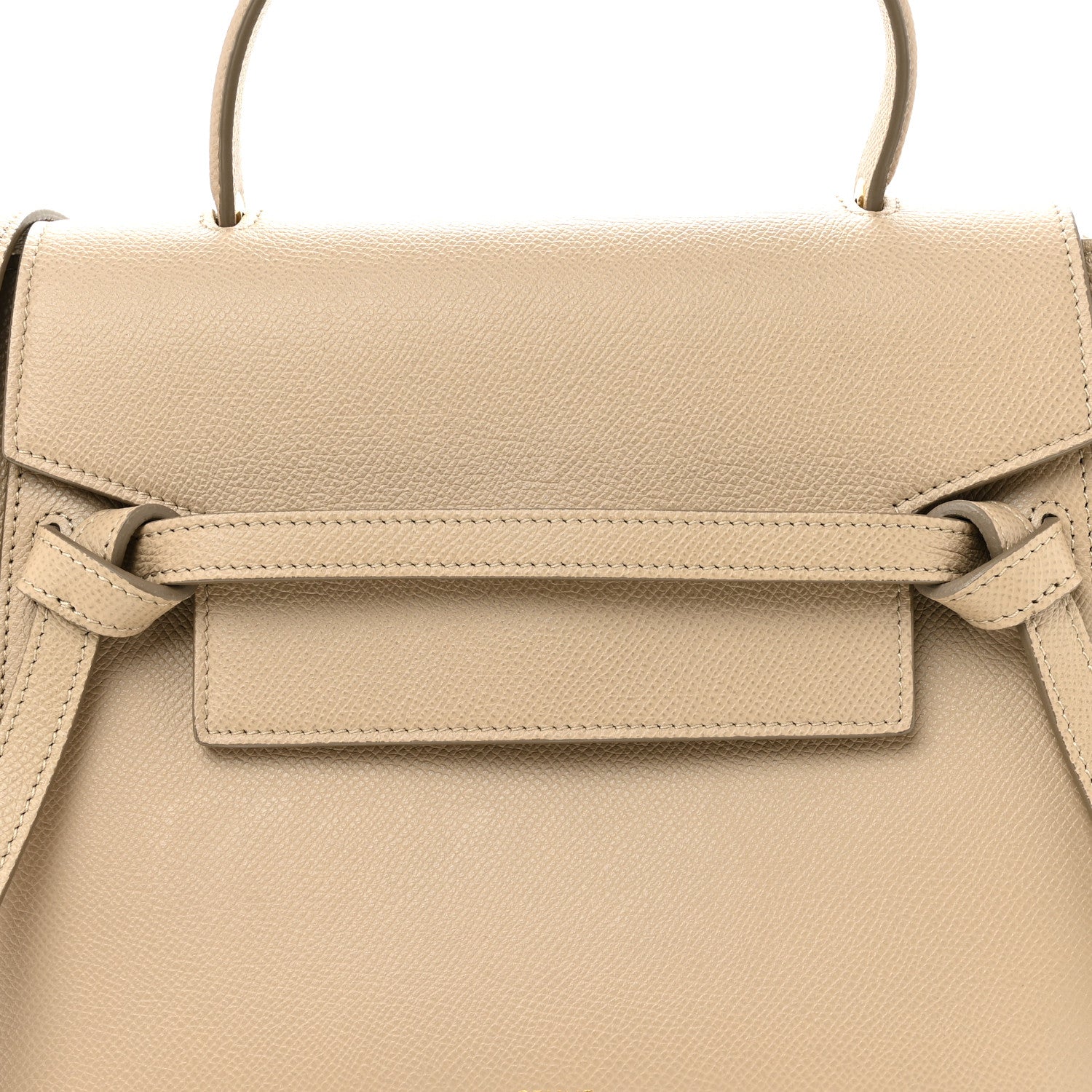 Grained Calfskin Micro Belt Bag Light Taupe