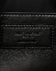 Crinkled Calfskin Matelasse Monogram Baby Niki Chain Satchel Black