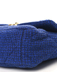 Tweed Quilted Large CHNL 19 Flap Blue