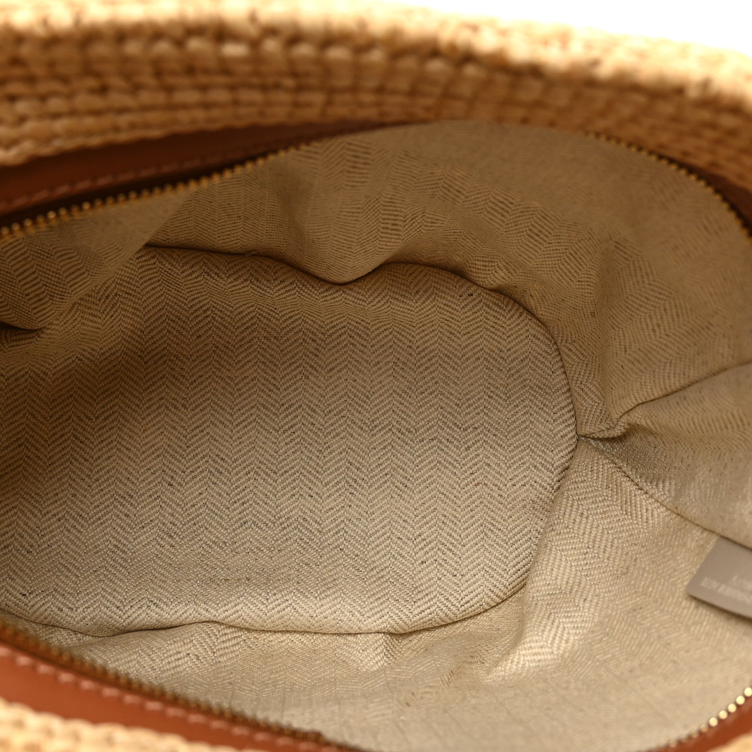 Calfskin Raffia Paulas Ibiza Pochette Bag Natural Tan