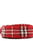 Nylon Horseshoe Crossbody Bag Crayon Red